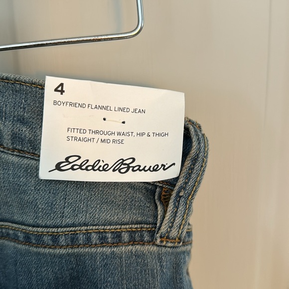 Women’s Eddie Bauer flannel lined jeans. Size 4. NWT - Picture 3 of 6